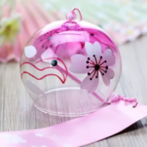 Hand-painted Glass Wind Chimes, Creative Gifts, Scenery Area, Japanese Glass Wind Chimes - B