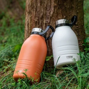 1900ml Large Capacity Double-Wall Stainless Steel Thermos Bottle with Straw